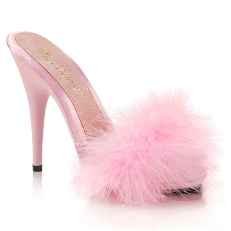 pink marabou heels